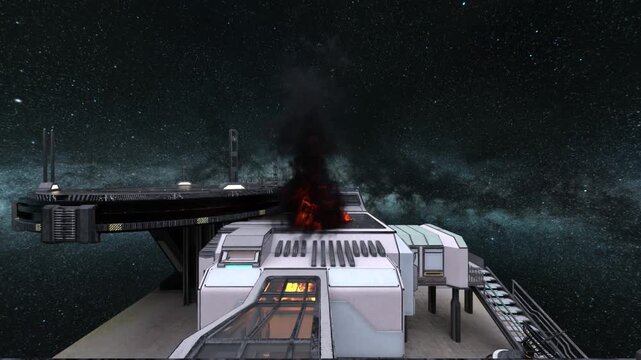 惑星探査基地　3DCGレンダリング