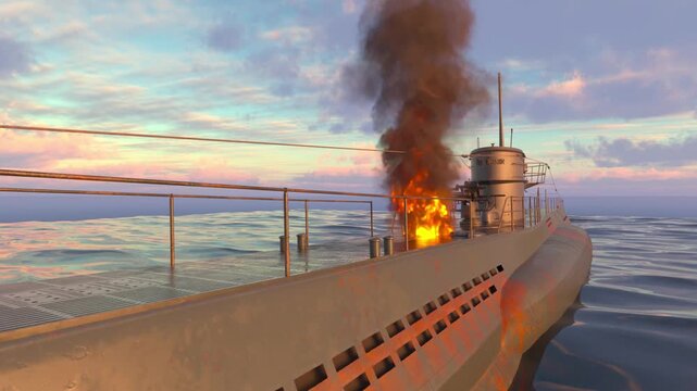 潜水艦　3DCGレンダリング