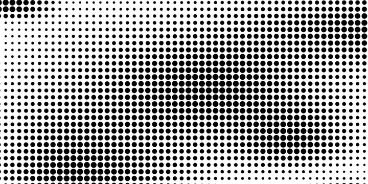 Seamless pattern of blue polka dots with transparent background.