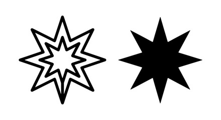 Obraz premium Starburst Icons, Exploding Star Shapes, Geometric Burst Graphics, Vector Elements