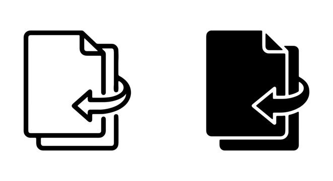 Copy Paste Icons, Document Transfer Symbols, Data Exchange Vector Graphics