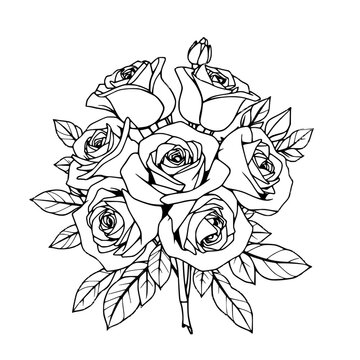 black and white rose, rose silhouette, rose flower silhouette, roses svg, rose svg, flower silhouette, floral silhouette, black rose silhouette, rose vector, floral vector, rose clipart, flower svg, b