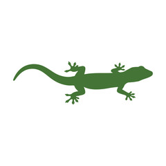 Fototapeta premium Lizard Silhouette Vector Illustration for Nature and Wildlife Design
