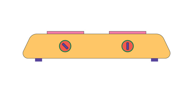 Illustration stove fire line stroke unique design isolated abstract