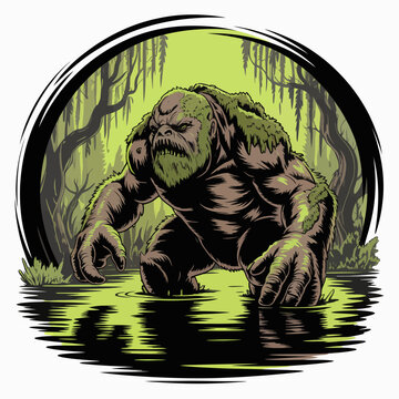 Swamp creature with green skin.