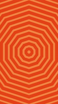 Multiple vibrant layered orange concentric octagon shapes create abstract graphic pattern suitable for backgrounds, textiles, packaging, and geometric designs.