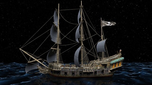 帆船　3DCGレンダリング