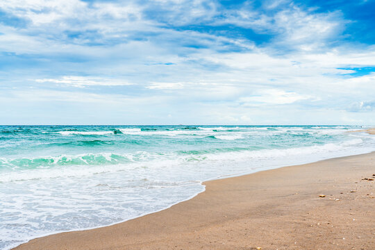 waves crashing on beach