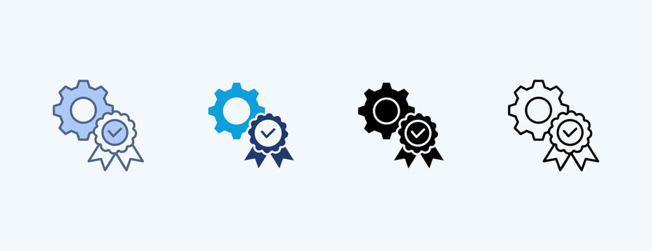 Quality Management Multiple Icon Illustration Vector