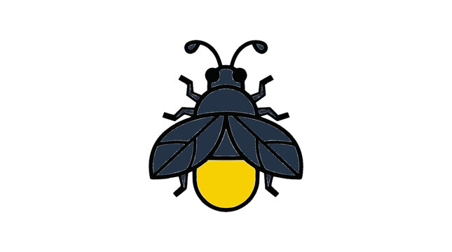 Firefly flat vector illustration cute cartoon icon design