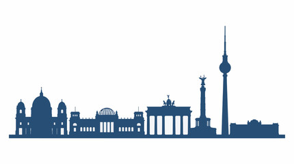 Professional Berlin Skyline Silhouette Vector Graphic For Commercial Use © orbit