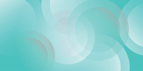 Fototapeta premium Subtle green minimalist background with overlapping transparent geometric shapes. Modern glowing circle style background concept. Vector illustration VOL. 3
