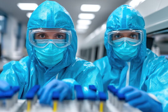 Pandamic science laboratory technician protective suit mask