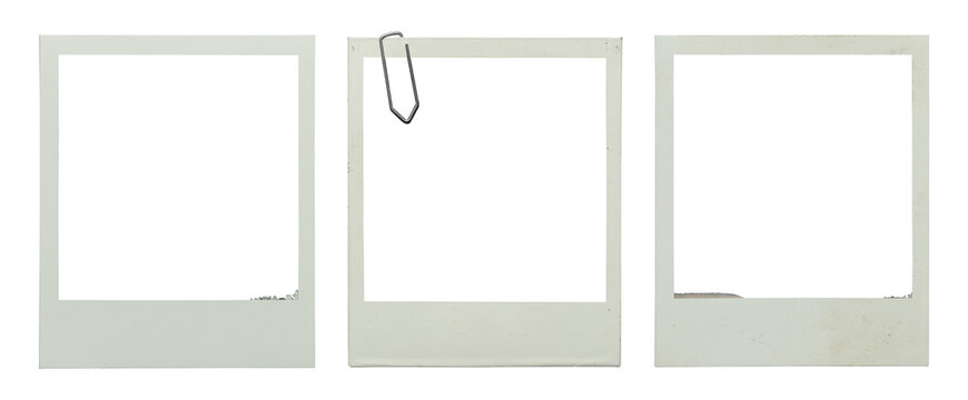 blank square photo frame. png isolated on transparent background