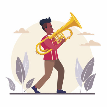 Man Playing a Baritone Horn