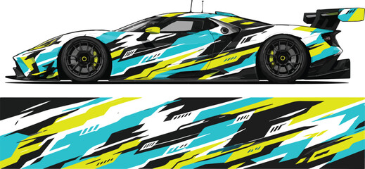 Obraz premium Racing Car with Colorful Design 1.