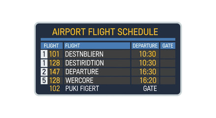 Airport Flight Schedule Information Board Display © azrha