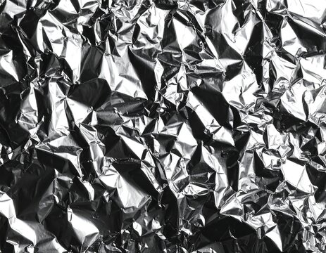 Crinkled metallic foil texture