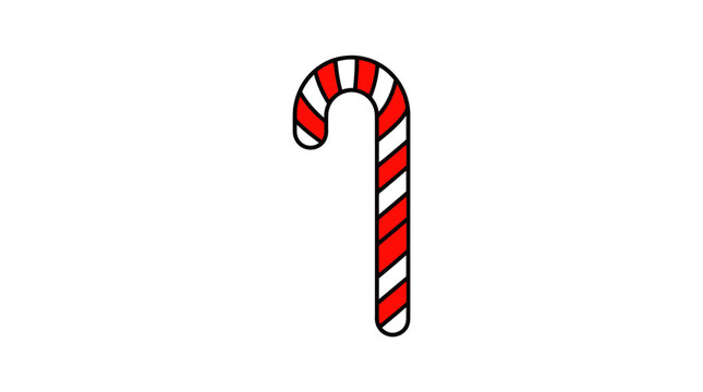 Red and white striped holiday candy cane graphic.
