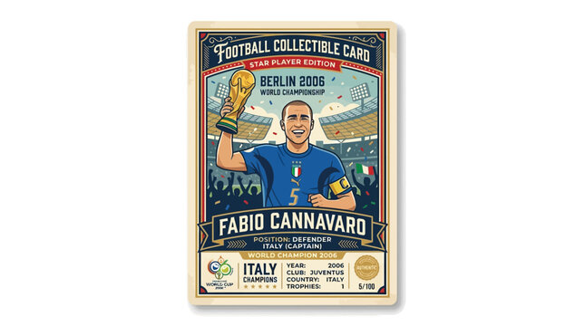 Fabio Cannavaro football collectible card