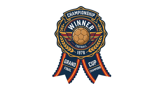 Soccer championship winner badge 1978