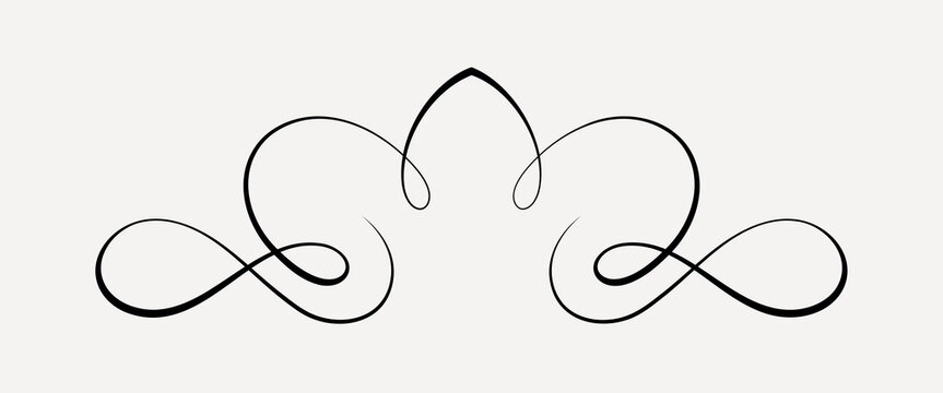 Elegant decorative flourish design vector