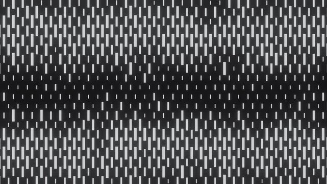 White Dash Columns Fading Through Monochrome Digital Field
