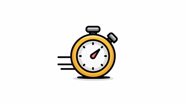 Speedy stopwatch icon representing quick time and fast progress