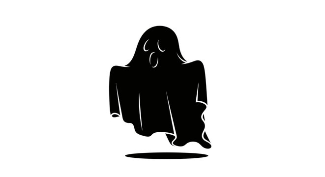 A black silhouette of a person sitting.