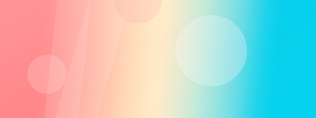 Warm pink gradients blend into pale peach and bright teal circles, creating a lively, friendly abstract backdrop for marketing graphics and app screens. © Sergei