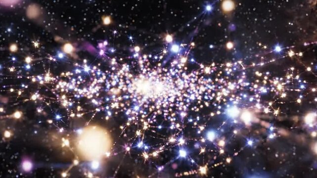 Abstract Galaxy Nebula - Cosmic Stars Network Connection