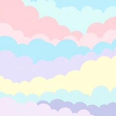 Fototapeta premium Pastel colored clouds in sky.