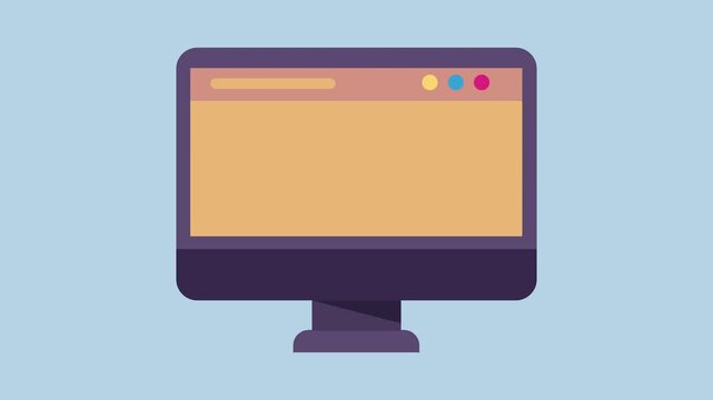 Desktop computer tech device 2d Animation with Alpha Matte