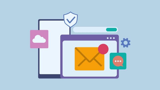 Web hosting with webmail service, Website hosted on cloud web servers, Secured web hosting 2d Animation with Alpha Matte