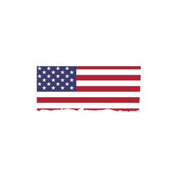 Obraz premium USA flag_Rectangle Shape Icon for Geometric Design Templates and Creative Layouts