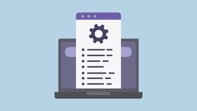 Web Development icon 2d Animation with Alpha Matte