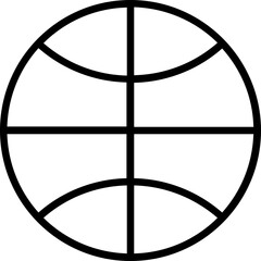 Black basketball icon - outline © Teddy