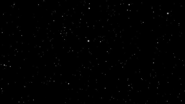 Space Flythrough Backwards, Black And White Starfield Loop, Animation of the expansion of the universe with moving galaxies. Abstract starfield particle flythrough in deep space. 4k video.