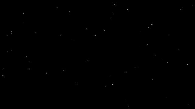 Animated realistic detailed very small snow flakes slowly falling, White snow overlay layer isolated on black background.
White snow overlay layer on black background
