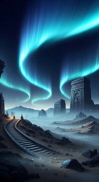 Aurora with Ruins, and Rails.