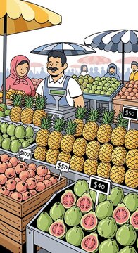 Fruit Market Stall. (8)