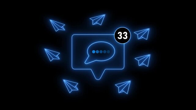 Futuristic digital data flow with glowing blue circuit patterns and number 33 hologram