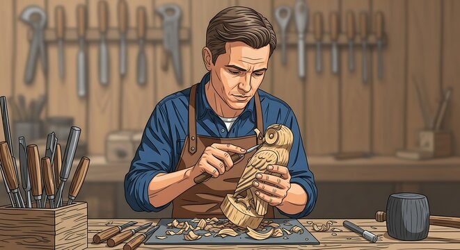 Woodcarver Owl.