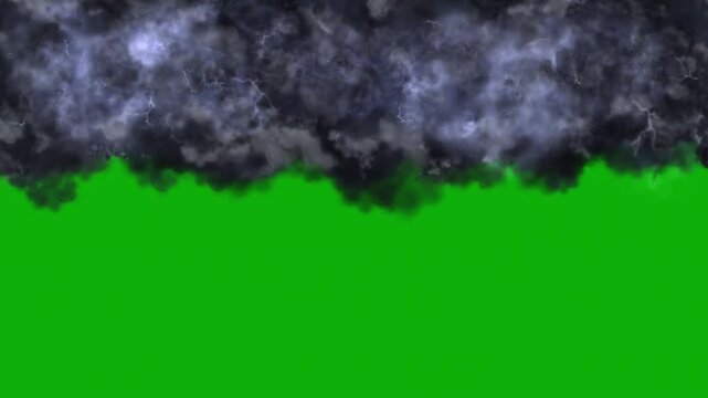 Money bills falling from dark smoke on green background symbolizing financial loss or economic turmoil in a dramatic and chaotic scene