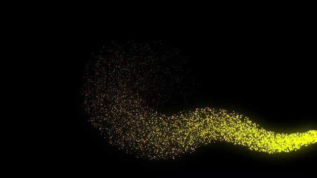4k magic gold glitter sparkle trail, Fairy tale look particle dust heart  animation background 