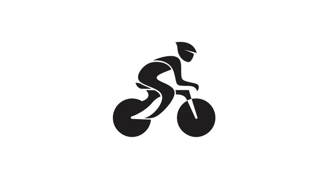 Cyclist Riding a Bicycle Fast.