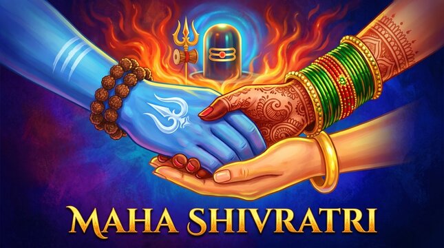 Divine union of Shiv Shankar Mahadev and Mata Parvati Shivshakti celebrated with devotion on the sacred festival of Mahashivratri night