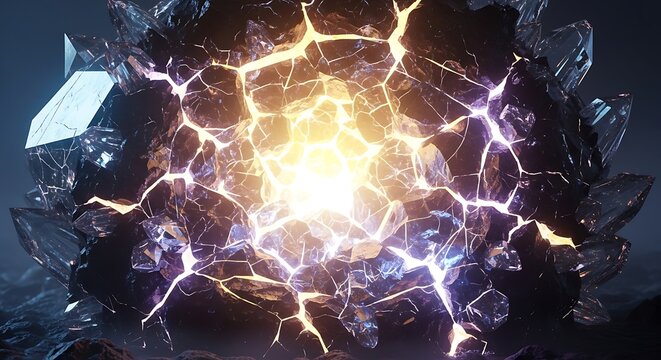 Electricity energy glowing bright light.