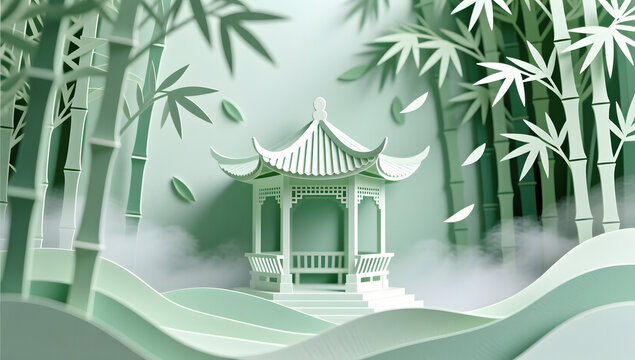 Xiaoshu Solar Term Bamboo Pavilion