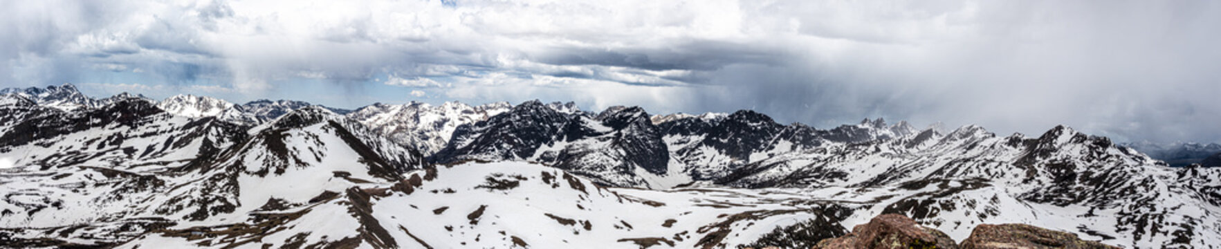Snowy Colorado Rocky Mountains.  Rugged Weminuche Wilderness.  